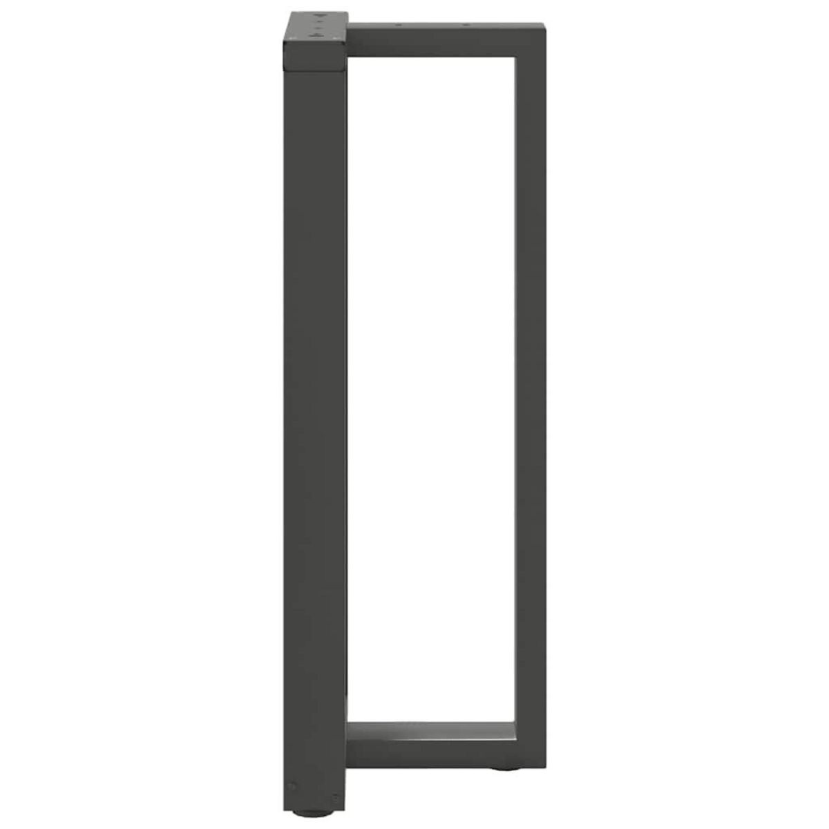 VIDAXL Pieds de table de bar forme de T 2 pcs anthracite acier
