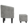 Voir la diapositive 4 : VIDAXL Fauteuil avec repose pied gris clair velours
