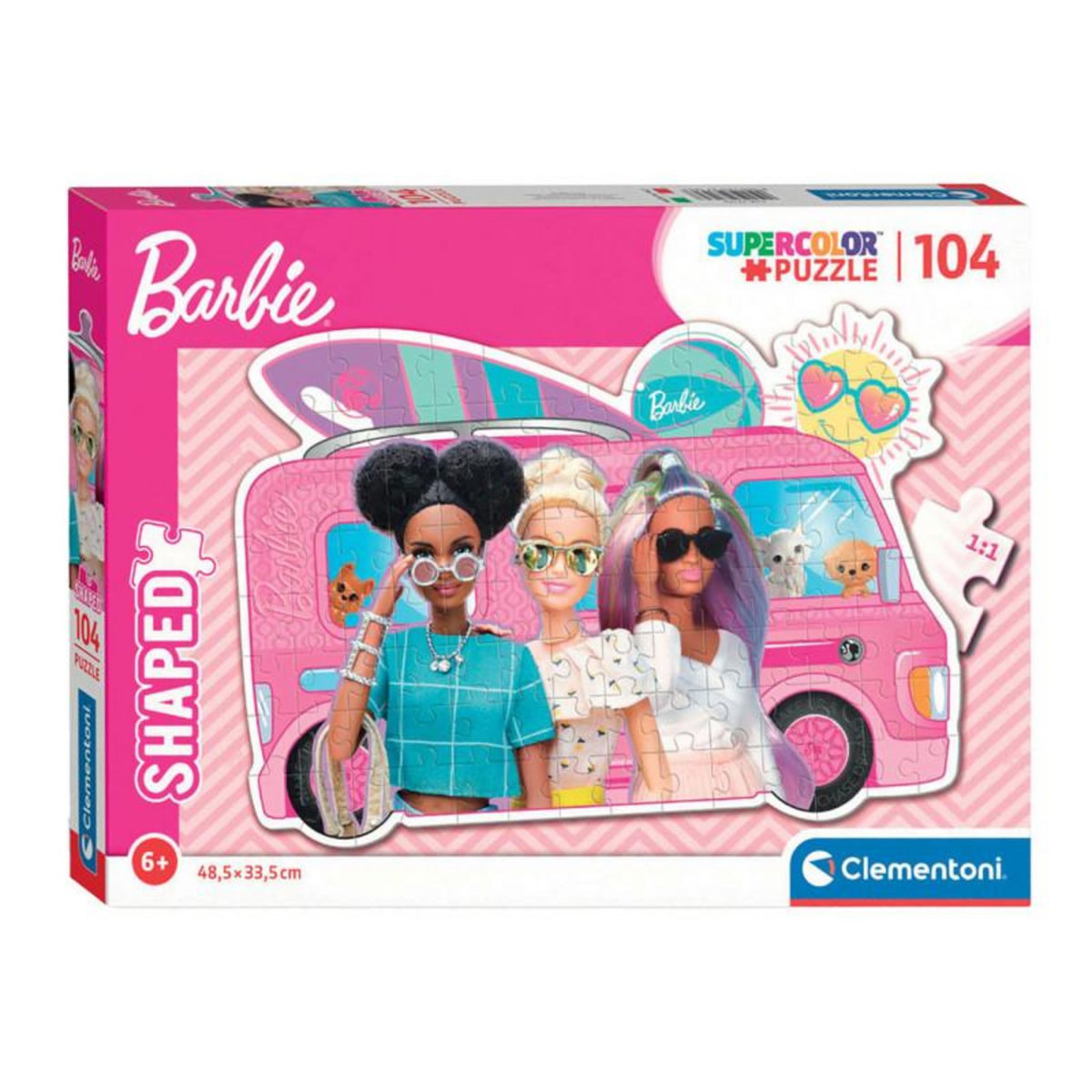 CLEMENTONI Clementoni Jigsaw Puzzle Super Color - Barbie Surf Bus, 104 pcs. 27162