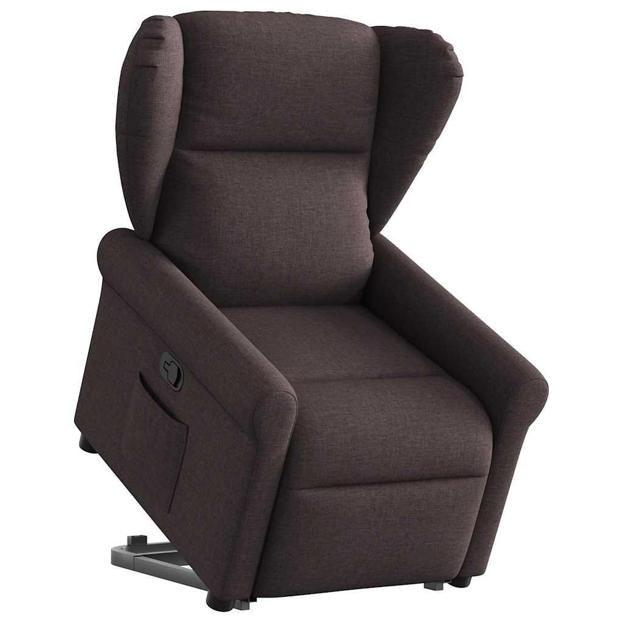 VIDAXL Fauteuil inclinable marron fonce tissu