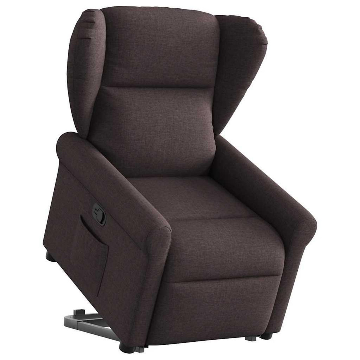 VIDAXL Fauteuil inclinable marron fonce tissu