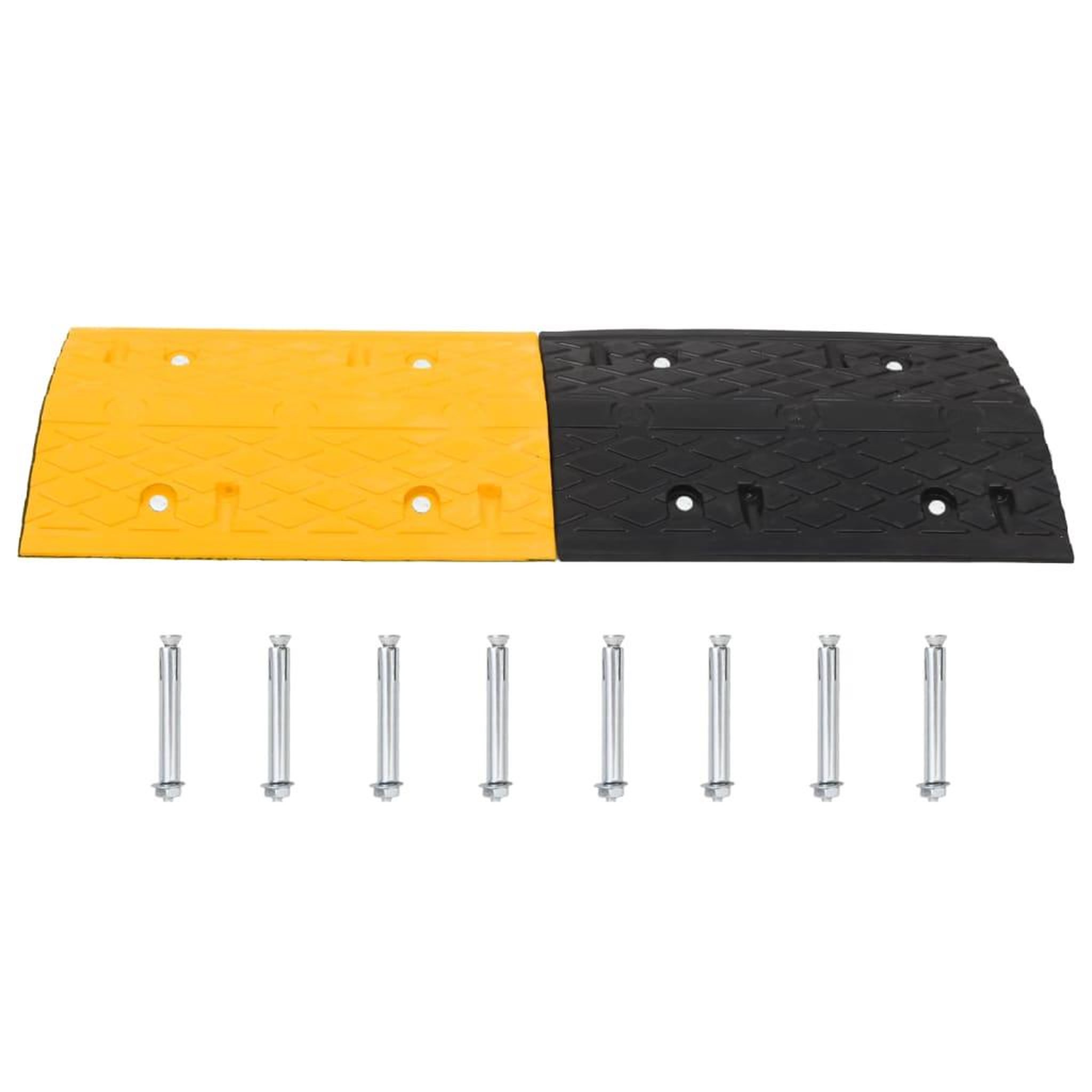 Voir la diapositive 5 : VIDAXL Ralentisseur Jaune et noir 226x32,5x4 cm Caoutchouc
