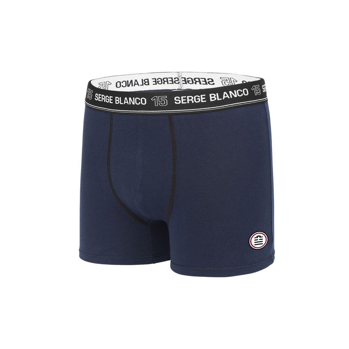 SERGE BLANCO Lot de 2 Boxers homme avec surpiqûres Class