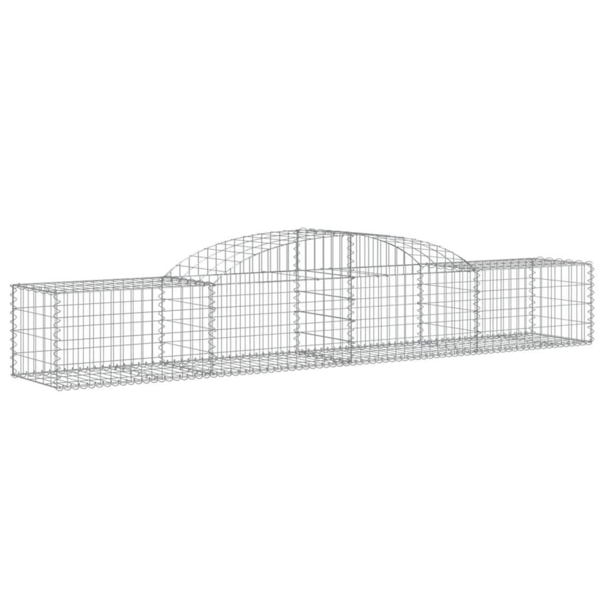 VIDAXL Paniers a gabions arques 7 pcs 300x50x40/60 cm fer galvanise