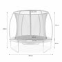 Voir la diapositive 6 : SWEEEK Trampoline rond Ø 250cm gris avec filet de protection intérieur - Pluton Inner – Nouveau modèle - trampoline de jardin 2.50 m 250 cm |Qualité PRO. | Normes EU.