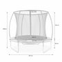 Voir la diapositive 6 : SWEEEK Trampoline rond Ø 250cm gris avec filet de protection intérieur - Pluton Inner – Nouveau modèle - trampoline de jardin 2.50 m 250 cm |Qualité PRO. | Normes EU.