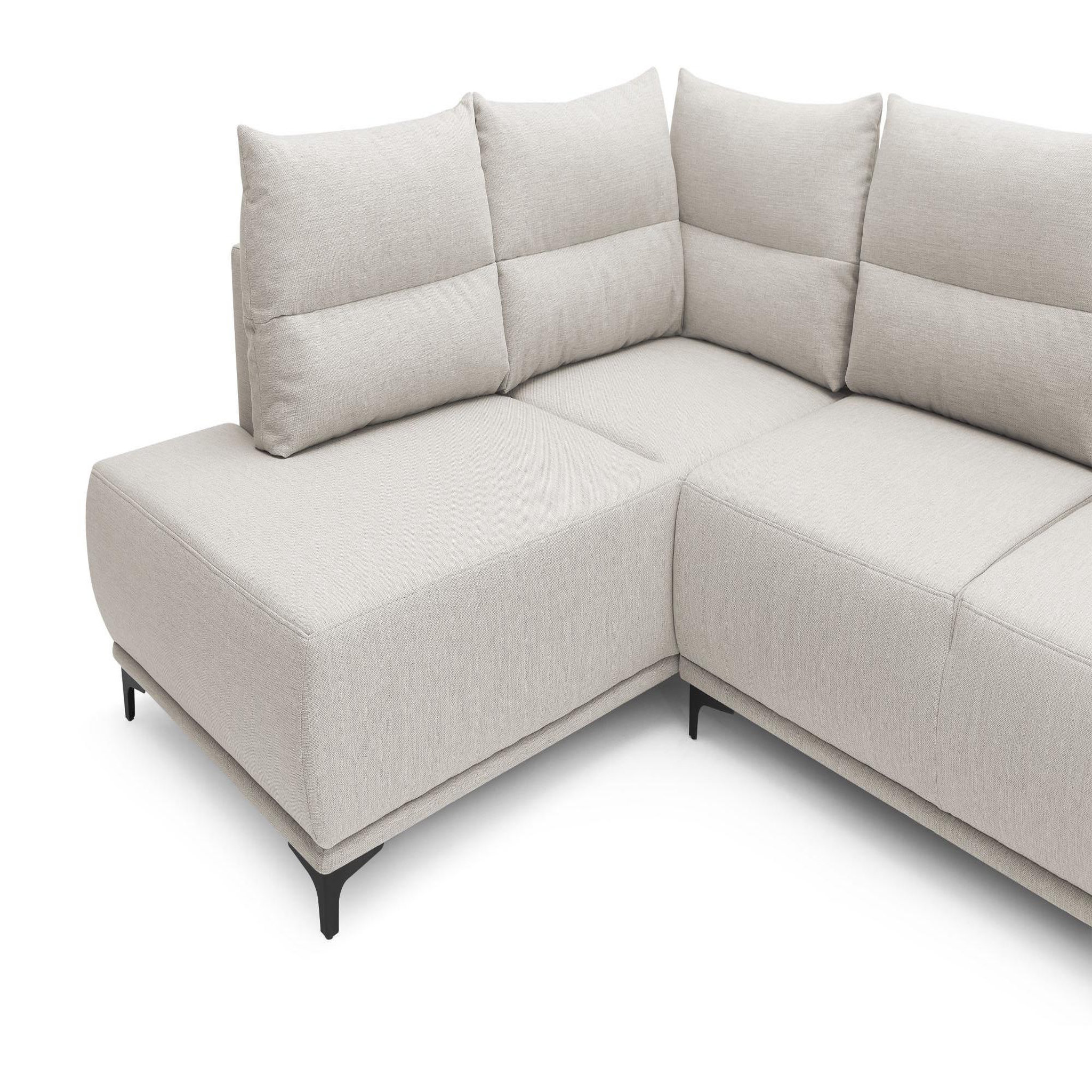 Voir la diapositive 3 : LISA DESIGN Arya - canapé d'angle convertible - avec coffre - 5 places - style contemporain - gauche
