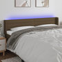 Voir la diapositive 1 : VIDAXL Tete de lit a LED Marron fonce 203x16x78/88 cm Tissu