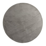 Paris Prix Tapis Rond Uni  Blanca  200cm Gris Clair