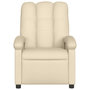 Voir la diapositive 3 : VIDAXL Fauteuil inclinable Creme Tissu