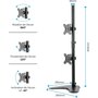 Voir la diapositive 2 : Fellowes Support écran PC Support Double Vertical sur pied