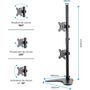 Voir la diapositive 2 : Fellowes Support écran PC Support Double Vertical sur pied