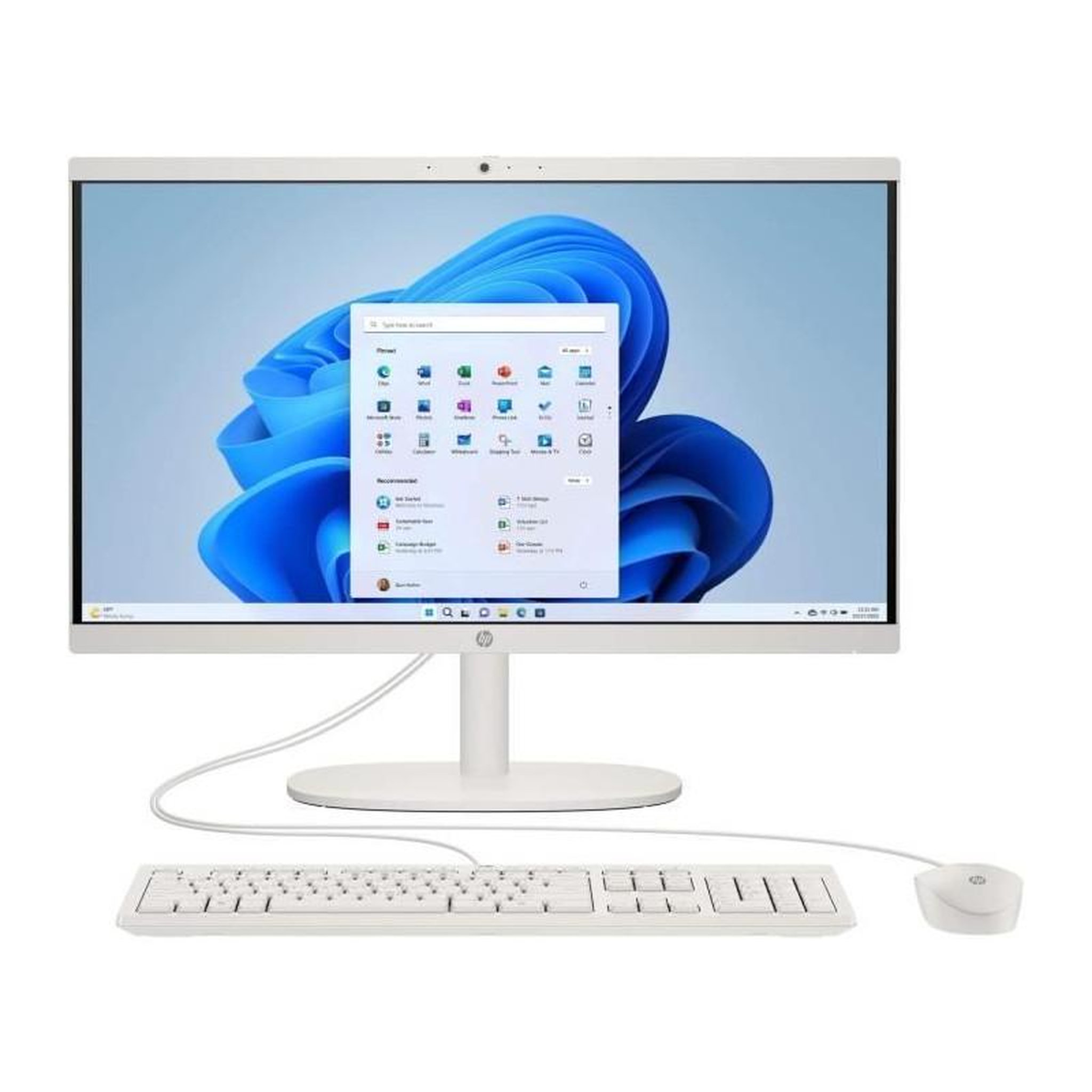 Voir la diapositive 1 : HP PC Tout-en-un HP 22-dg0000nf - 21,5 FHD - Intel N100 - RAM 8Go - Stockage 256Go - Windows 11 - Clavier & souris filaires