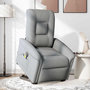 Voir la diapositive 3 : VIDAXL Fauteuil inclinable de massage electrique Gris clair Tissu