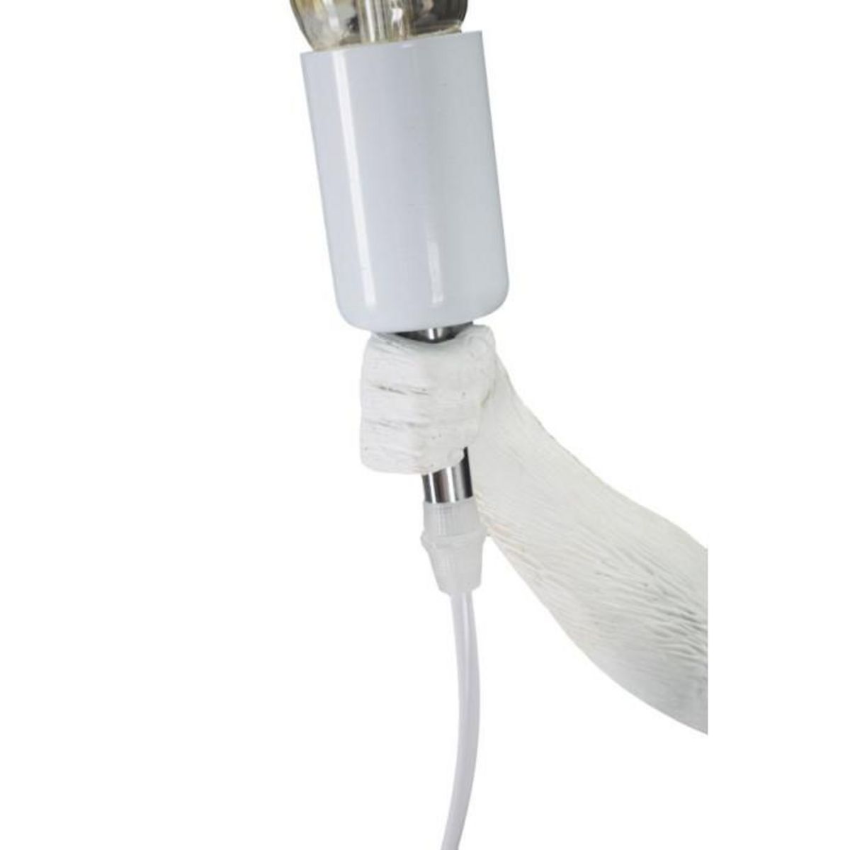 Paris Prix Lampe à Poser en Résine  Singe  55cm Blanc