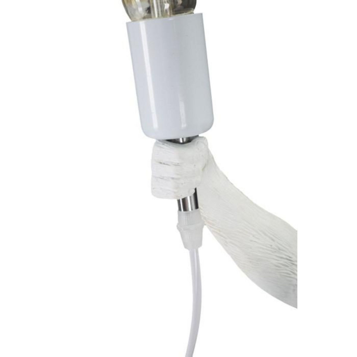 Paris Prix Lampe à Poser en Résine  Singe  55cm Blanc