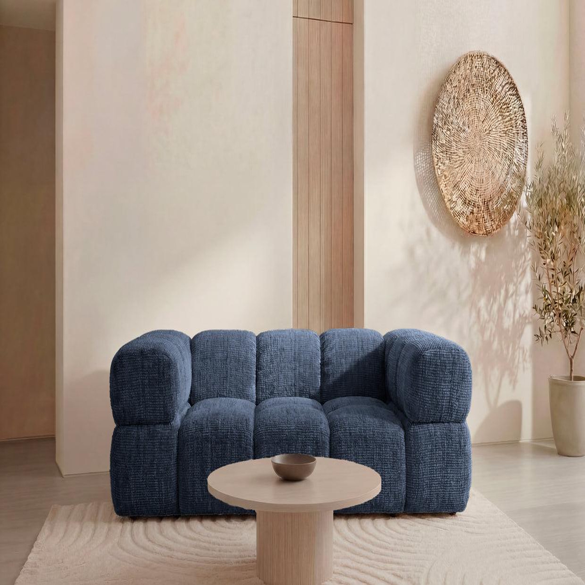 Voir la diapositive 3 : CASANOVA PARIS Gustave - canapé droit tissu chenille 2 places