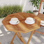 VIDAXL Dessus de table 60x60x2,5 cm octogonal bois de teck massif
