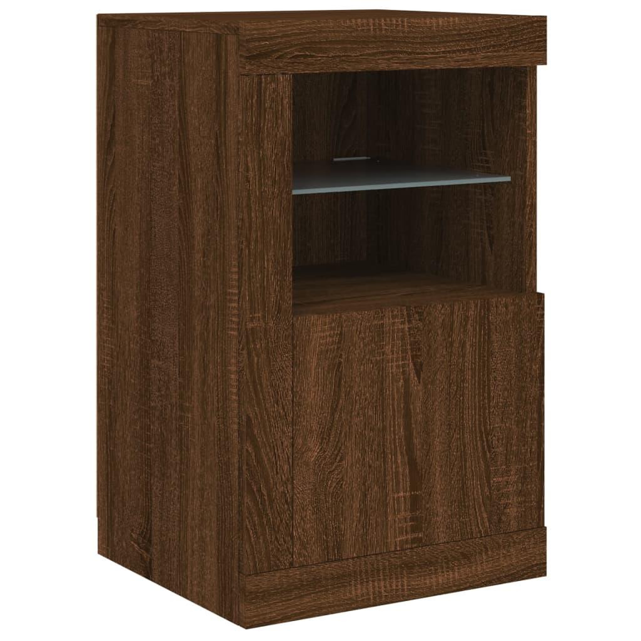 Voir la diapositive 3 : VIDAXL Armoire laterale avec lumieres LED chene marron bois ingenierie