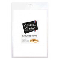 ScrapCooking - 6 Papier Plaques Feuilles Azyme Blanches Alimentaire - Pour  Pâtisseries, Nougats, Calissons, Décoration Gâteaux Feutre - Format A4 21 x