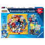 Voir la diapositive 1 : RAVENSBURGER Puzzle 3x49p Les aventures de Sonic