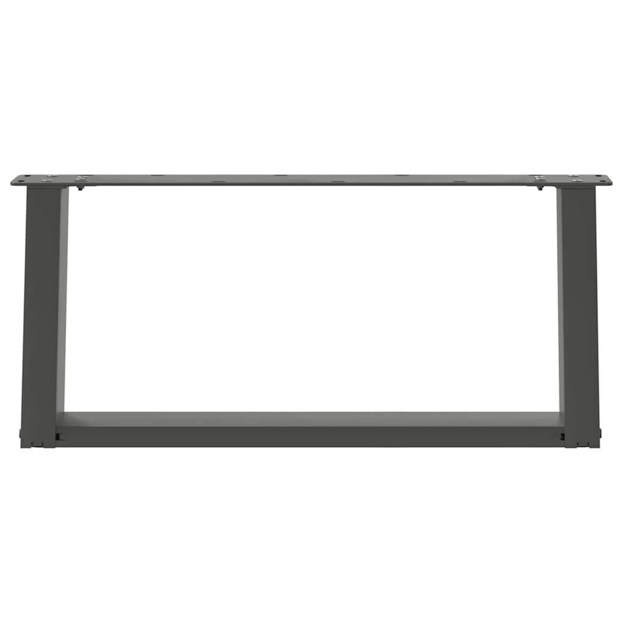 Voir la diapositive 5 : VIDAXL Pieds de table basse forme de U 2 pcs anthracite 60x(30-31) cm
