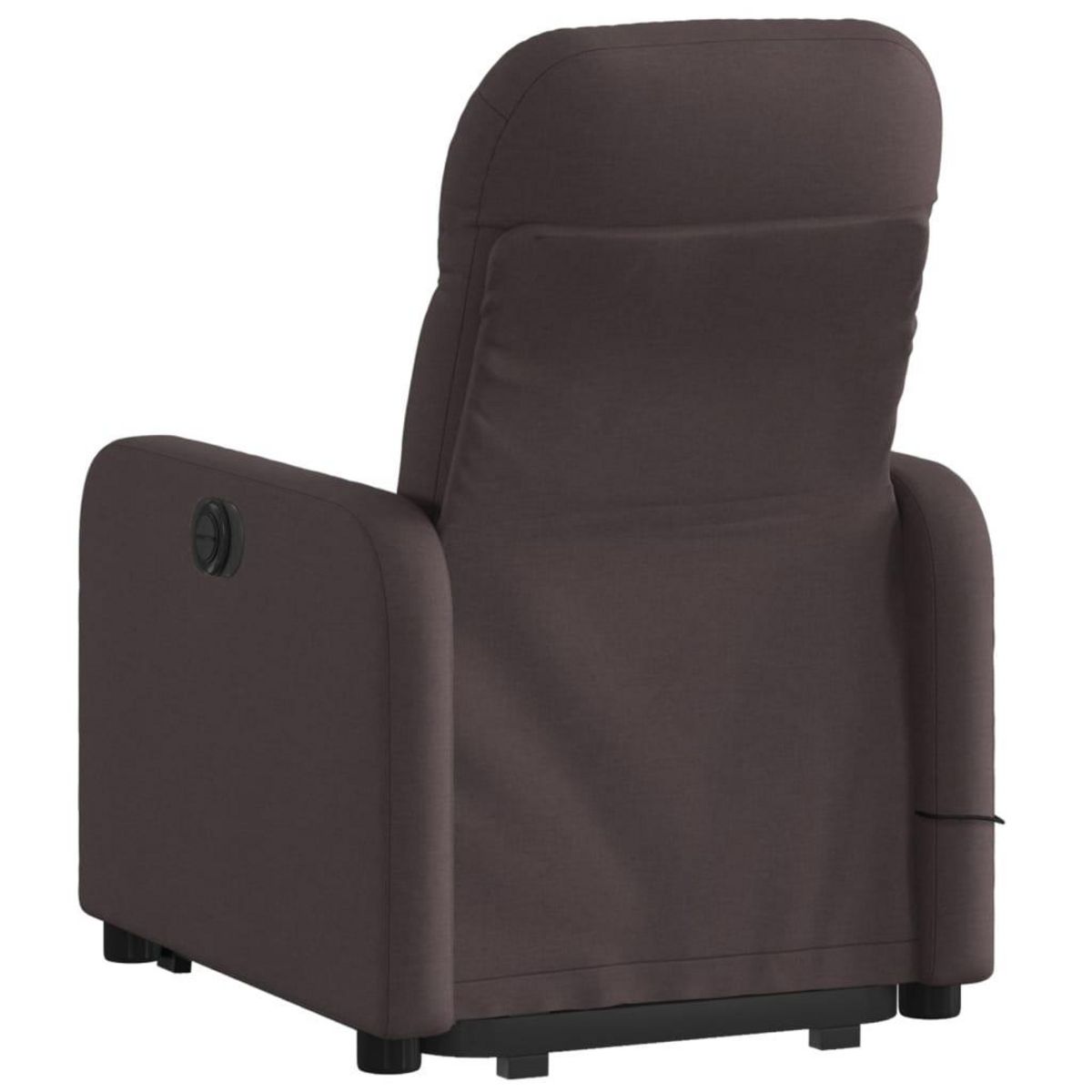 VIDAXL Fauteuil inclinable de massage electrique Marron fonce Tissu
