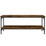 Voir la diapositive 4 : VIDAXL Table basse chêne fumé 100x55x40 cm bois d ingénierie