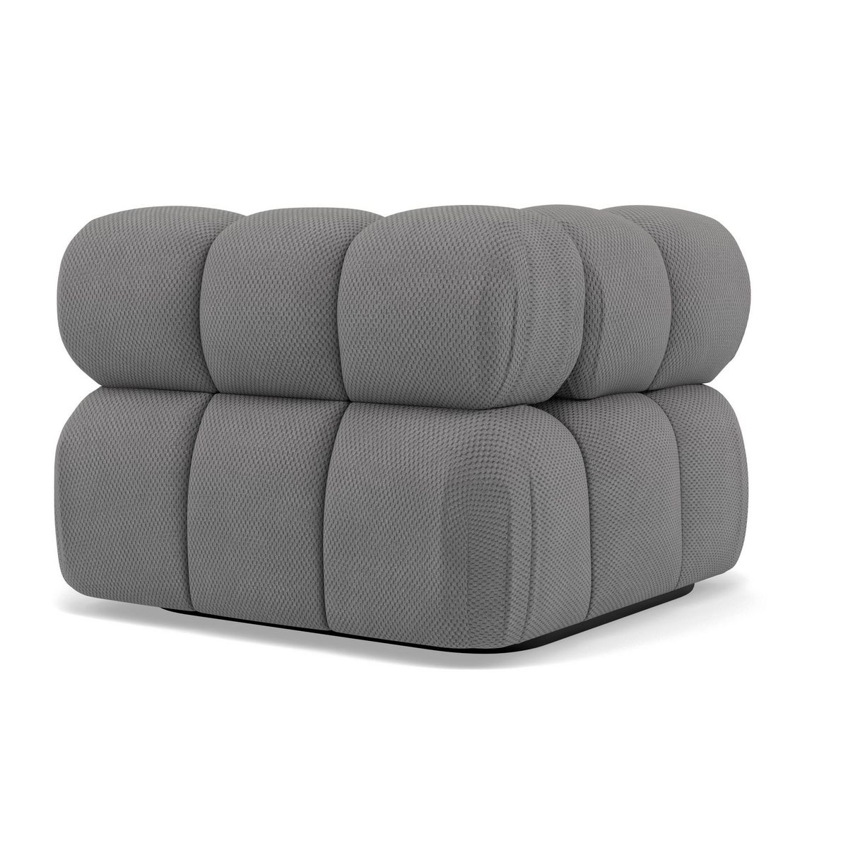 LISA DESIGN Ruby - module d'assise d'angle gauche en velours texturé