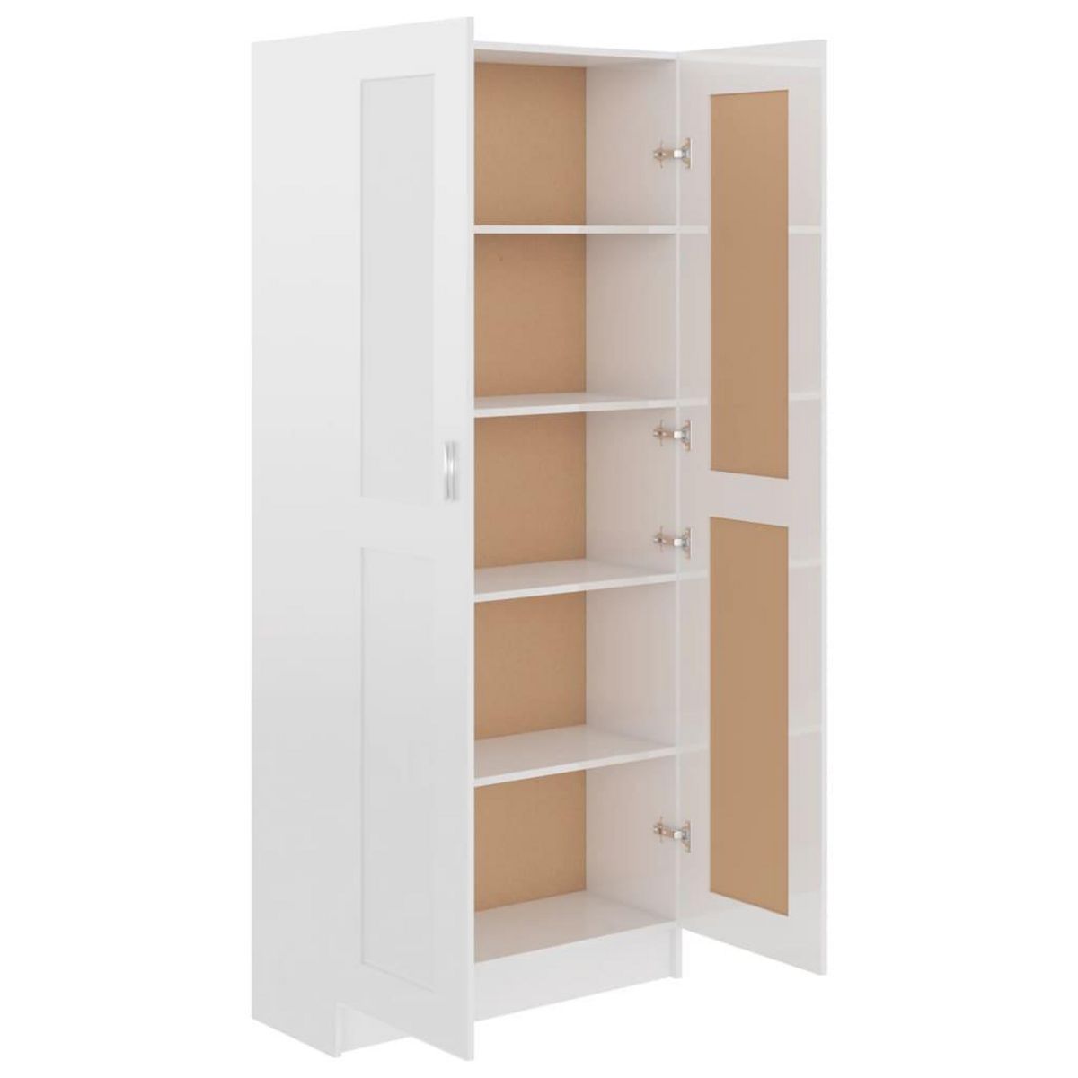 VIDAXL Bibliotheque Blanc brillant 82,5x30,5x185,5cm Bois d'ingenierie