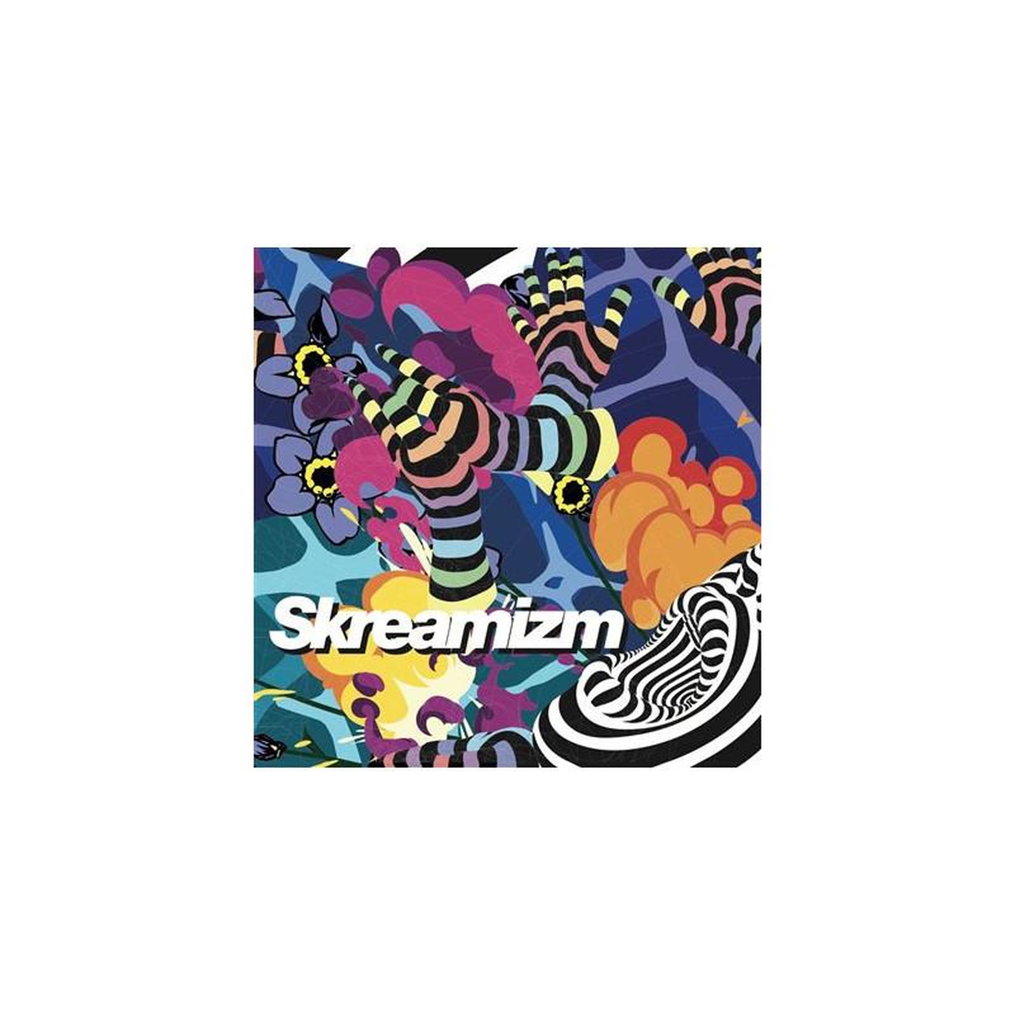 Skreamizm 8 cd artwork sans marque, illustration abstraite style graffiti