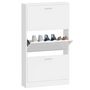 Voir la diapositive 4 : VIDAXL Armoire a chaussure Blanc brillant 59x17x108 cm Bois ingenierie