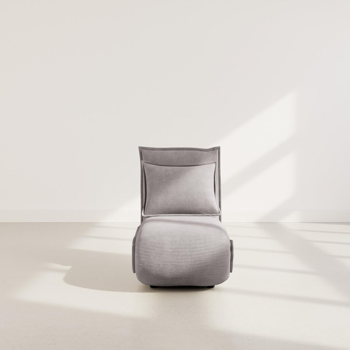 BEST MOBILIER Candice - banquette 1 place convertible clic-clac en velours côtelé