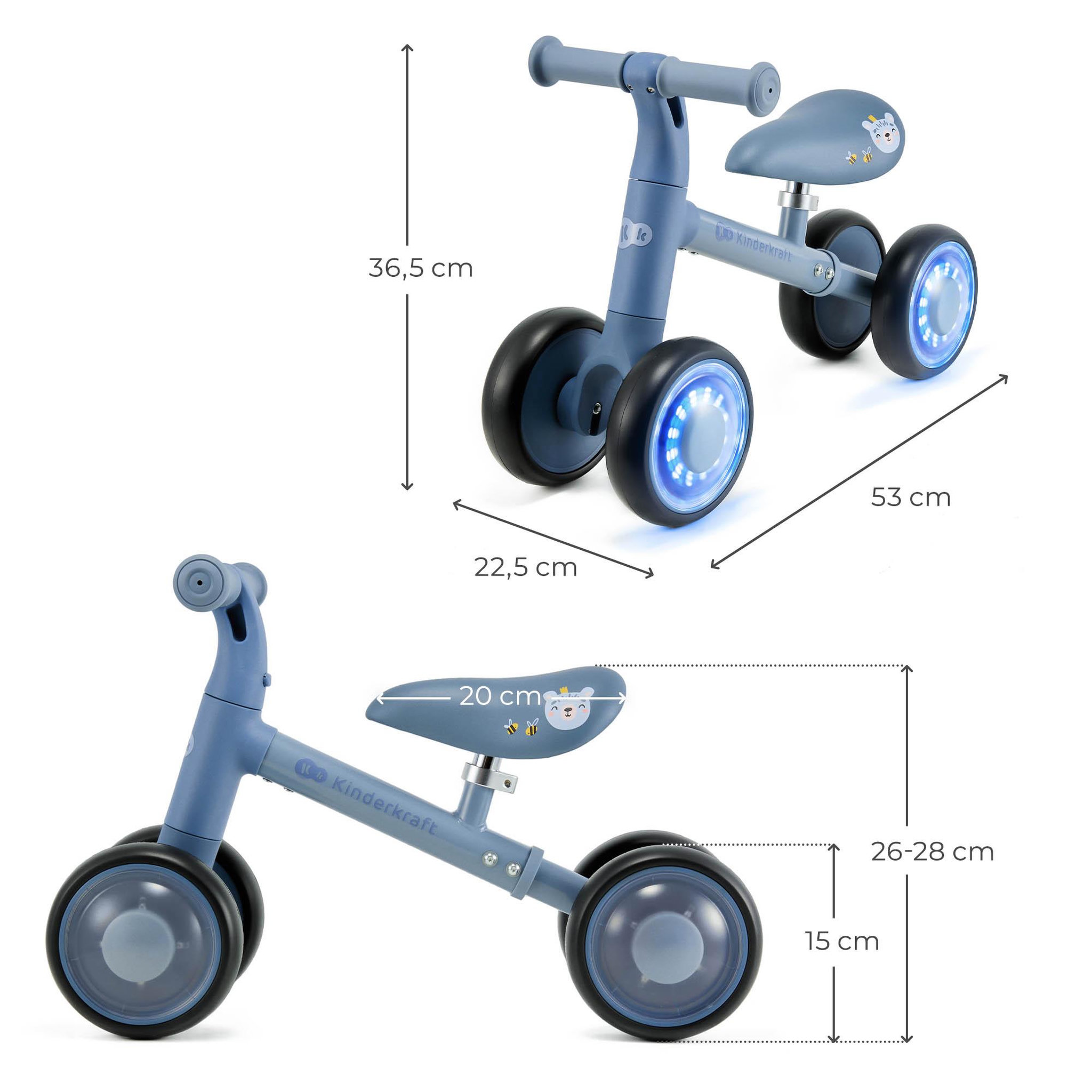 Voir la diapositive 6 : KINDERKRAFT Draisienne enfant roues led dès 2 ans
