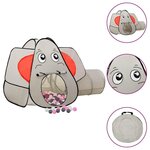 VIDAXL Tente de jeu pour enfants 250 balles Elephant Gris 174x86x101cm