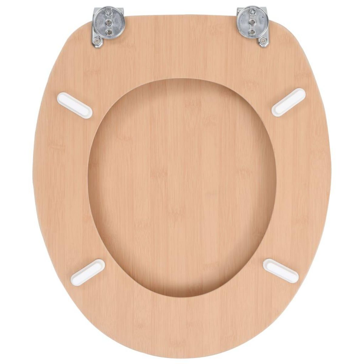 VIDAXL Siege de toilette avec couvercle MDF Design bambou