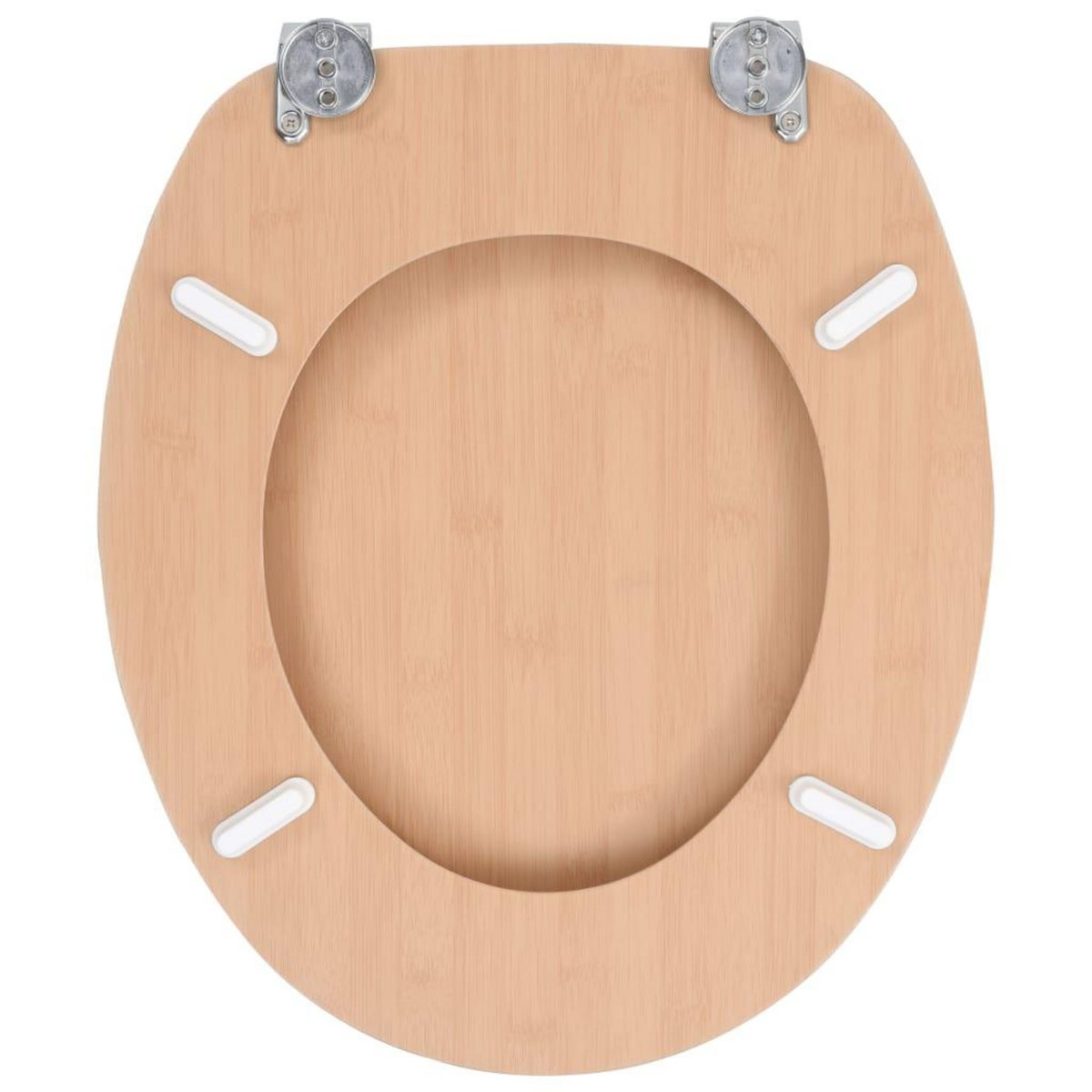 VIDAXL Siege de toilette avec couvercle MDF Design bambou