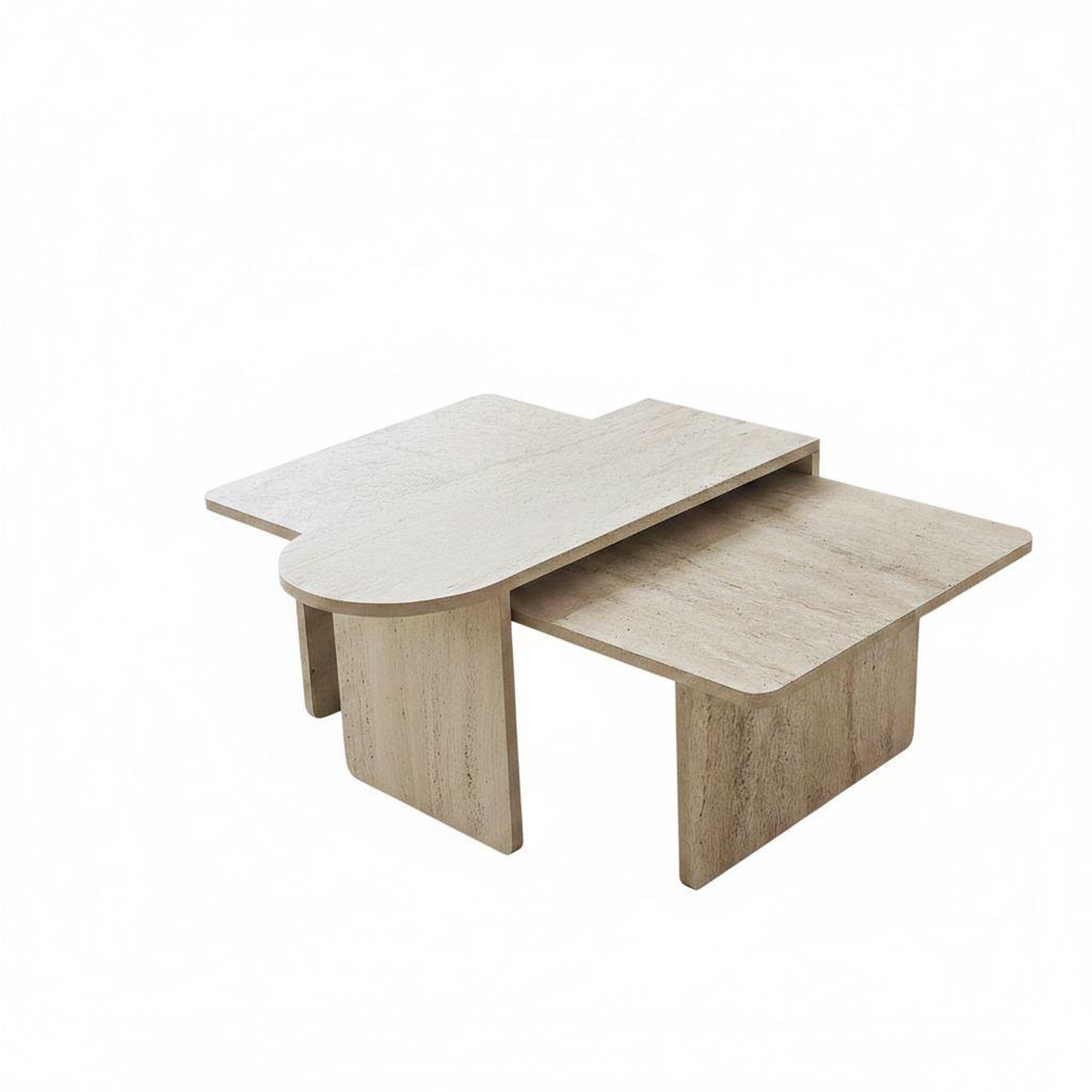 Habitat et Jardin Ensemble de table basse en bois  paris  105 x 60 x 35 cm - bronze