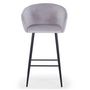 Voir la diapositive 2 : Paris Prix Tabouret de Bar en Velours  Kandi  106cm Argent