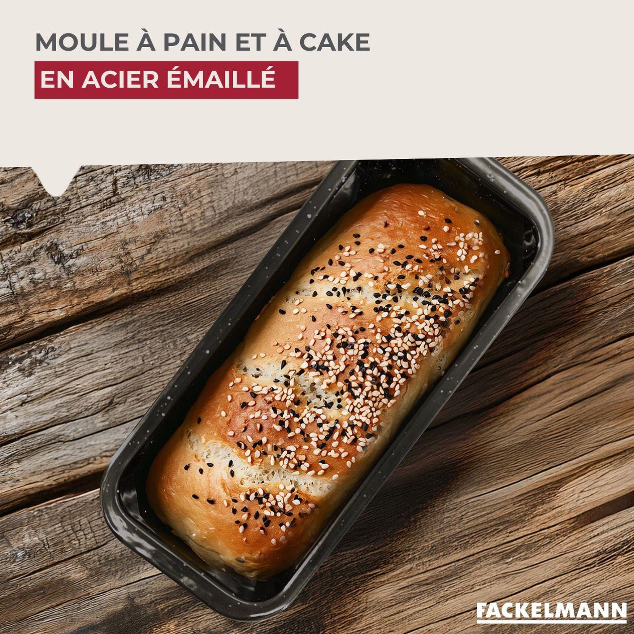 Voir la diapositive 2 : Fackelmann Moule à pain et à cake émaillé 29 cm fackelmann