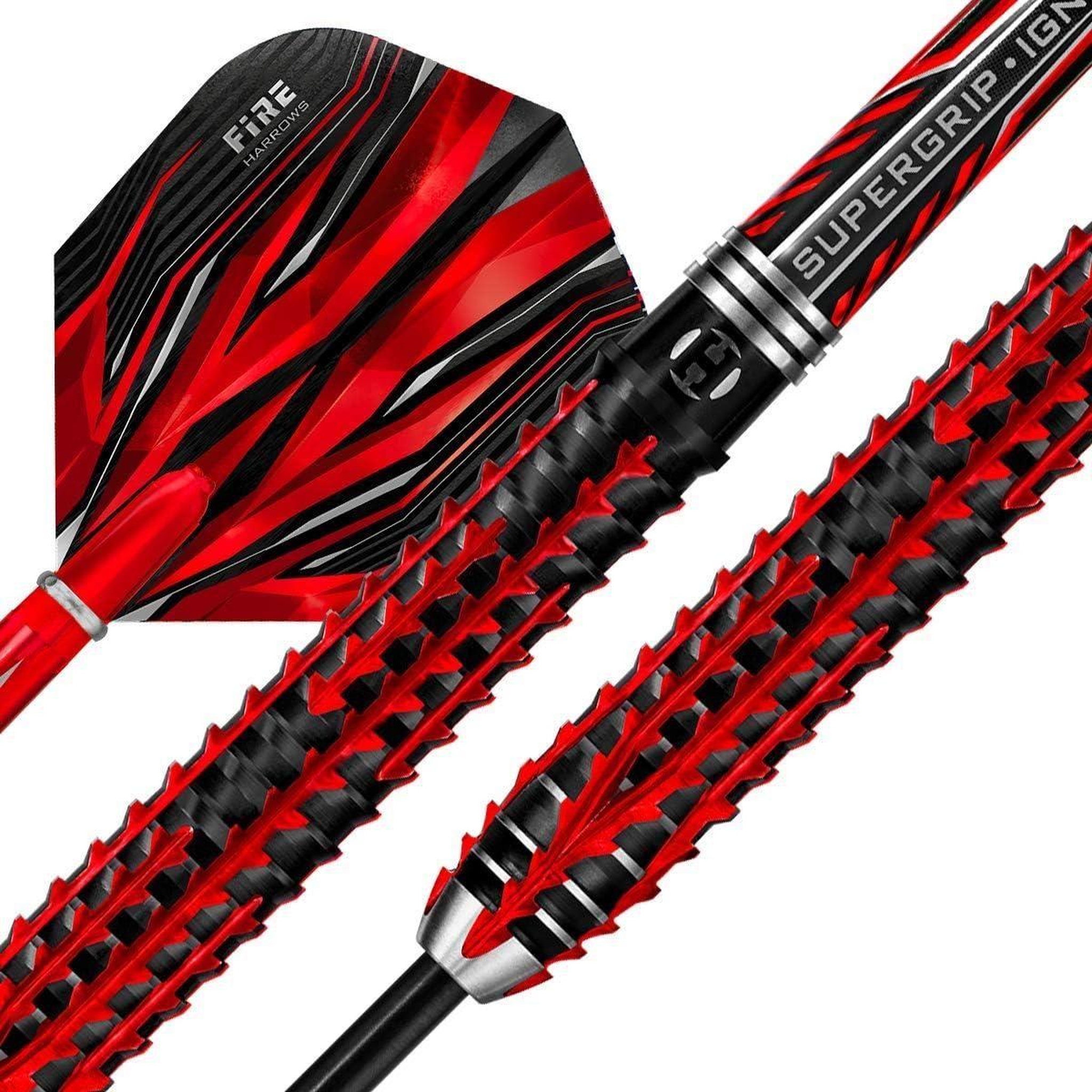 Voir la diapositive 2 : Harrows Fléchettes fire inferno 90 steel 21g r
