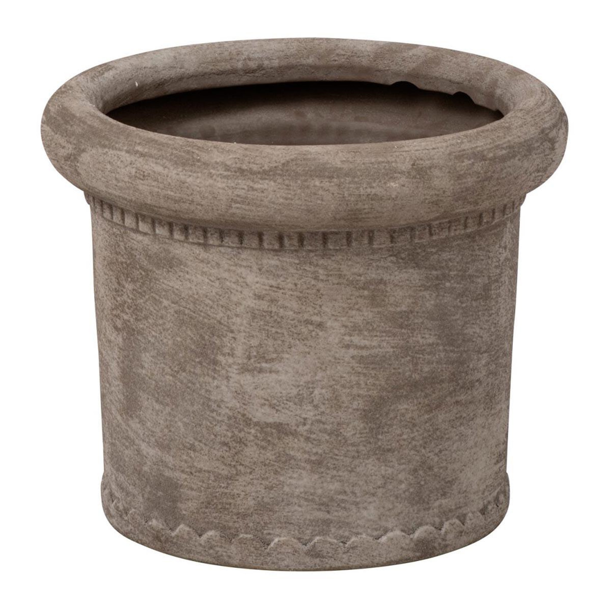 J-LINE Cache-pot en grès  fabio  25cm grège