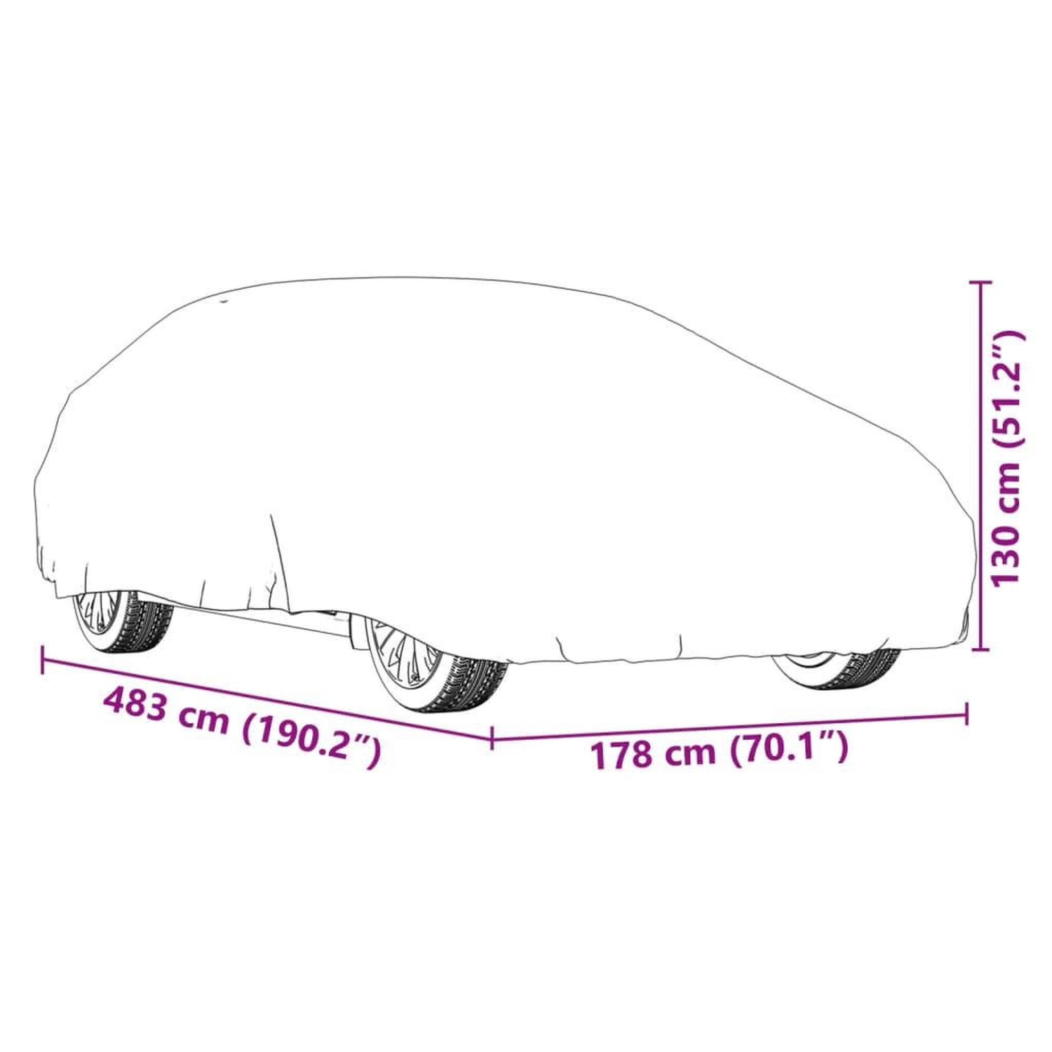Voir la diapositive 6 : VIDAXL Housse de voiture berline avec sangles a boucle complete L
