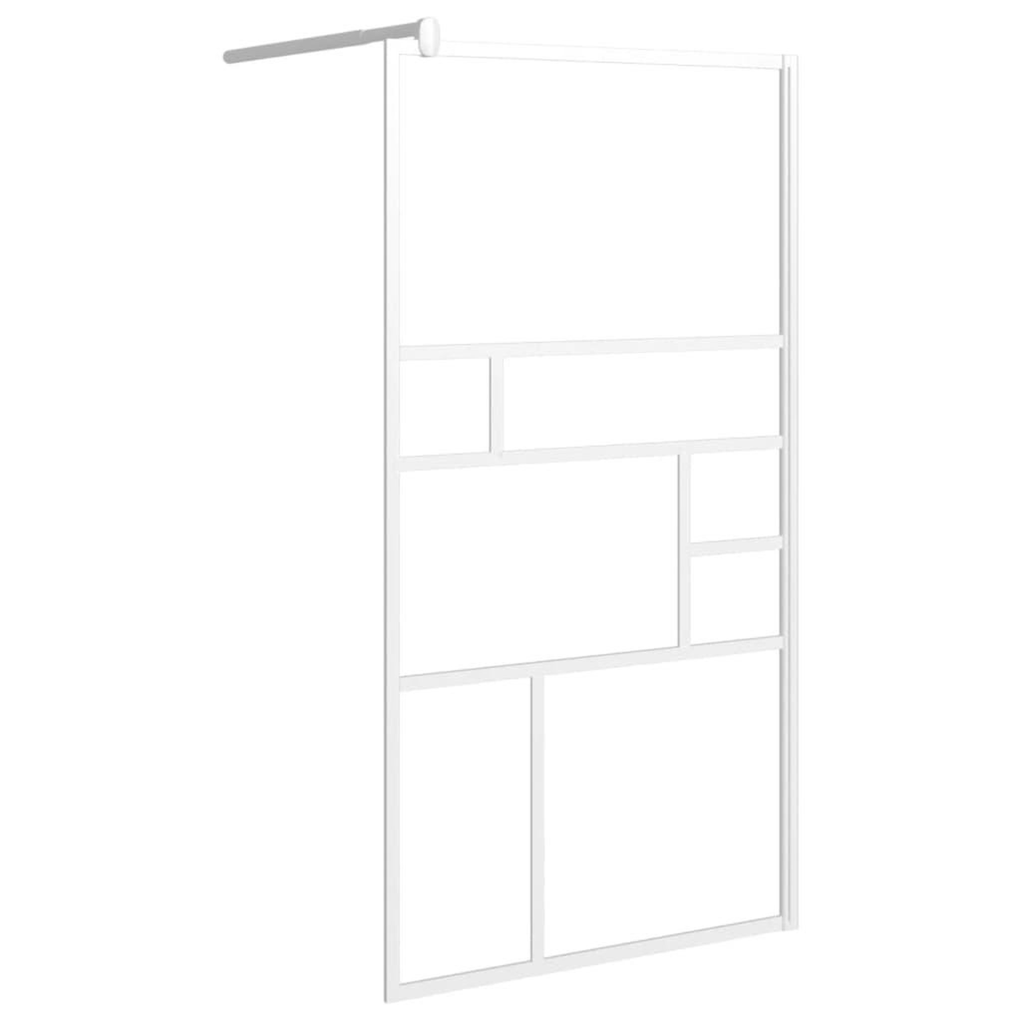 Voir la diapositive 2 : VIDAXL Paroi de douche 100x195 cm ESG Verre Blanc