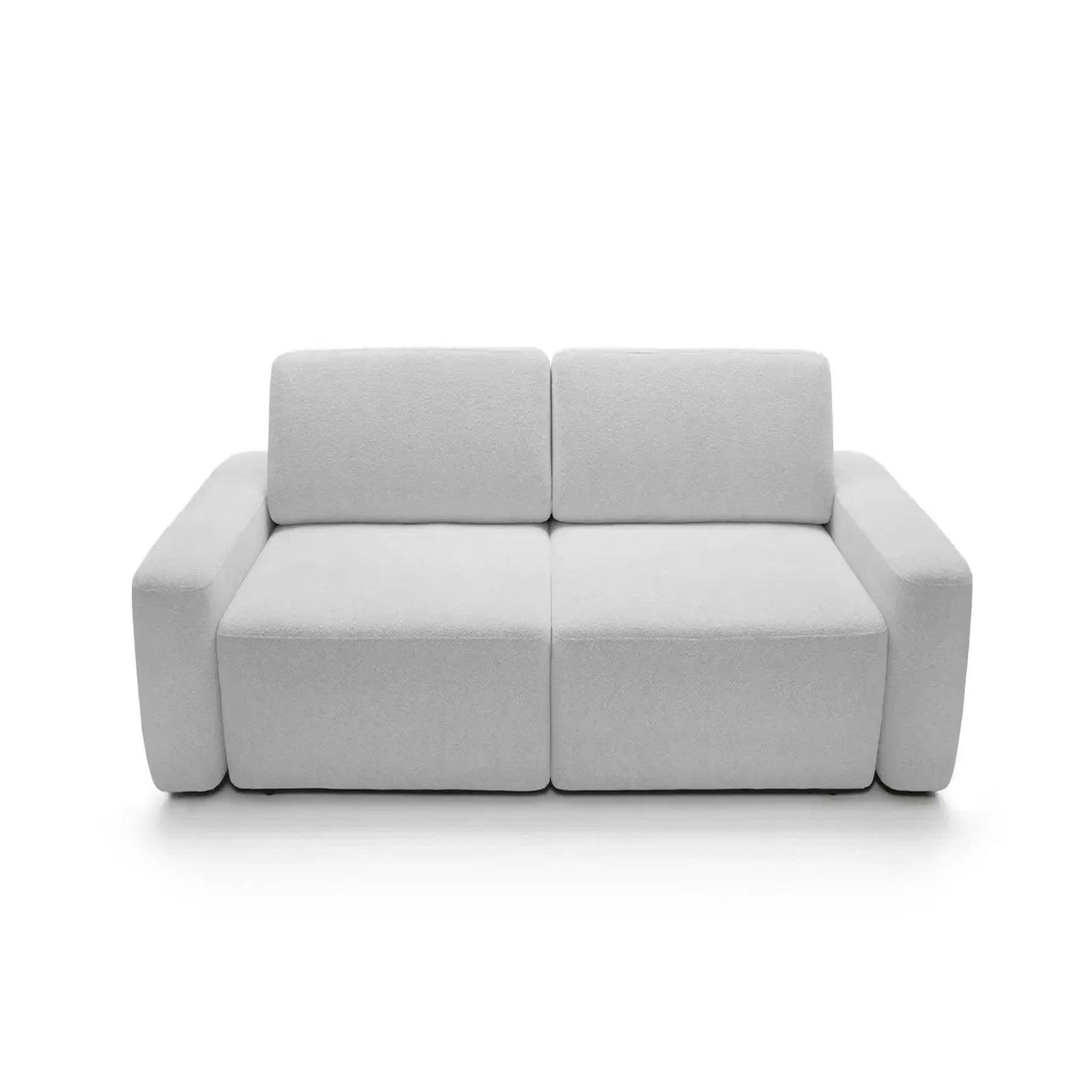 CASANOVA PARIS Ivy - canapé droit convertible coffre tissu chiné. Coloris disponibles : Orange, Gris, Beige, Vert, Bleu