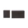 Voir la diapositive 2 : Paris Prix Lot de 2 Tables Basses Effet Bois  York  80cm Marron Foncé