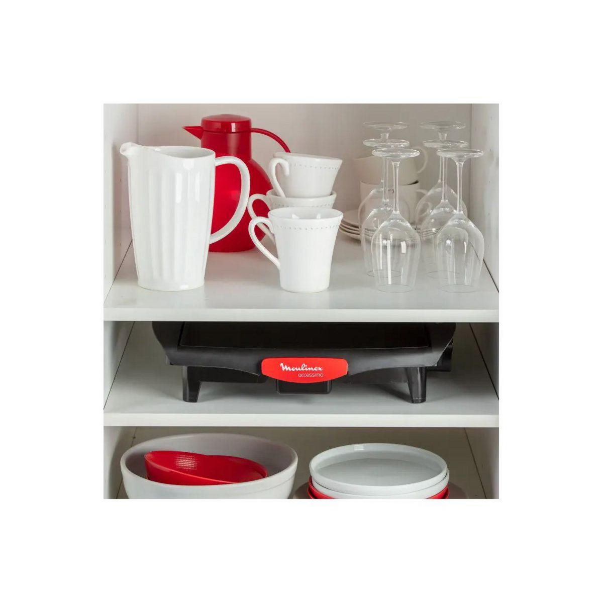 MOULINEX Plancha électrique CB560811 noir à poser, 35x25.5 cm