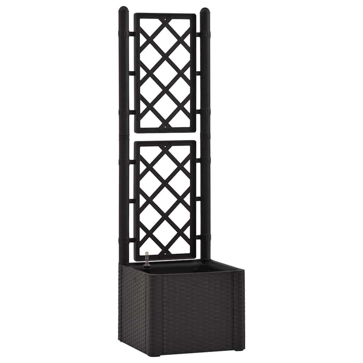 VIDAXL Lit sureleve de jardin treillis systeme d'arrosage Anthracite