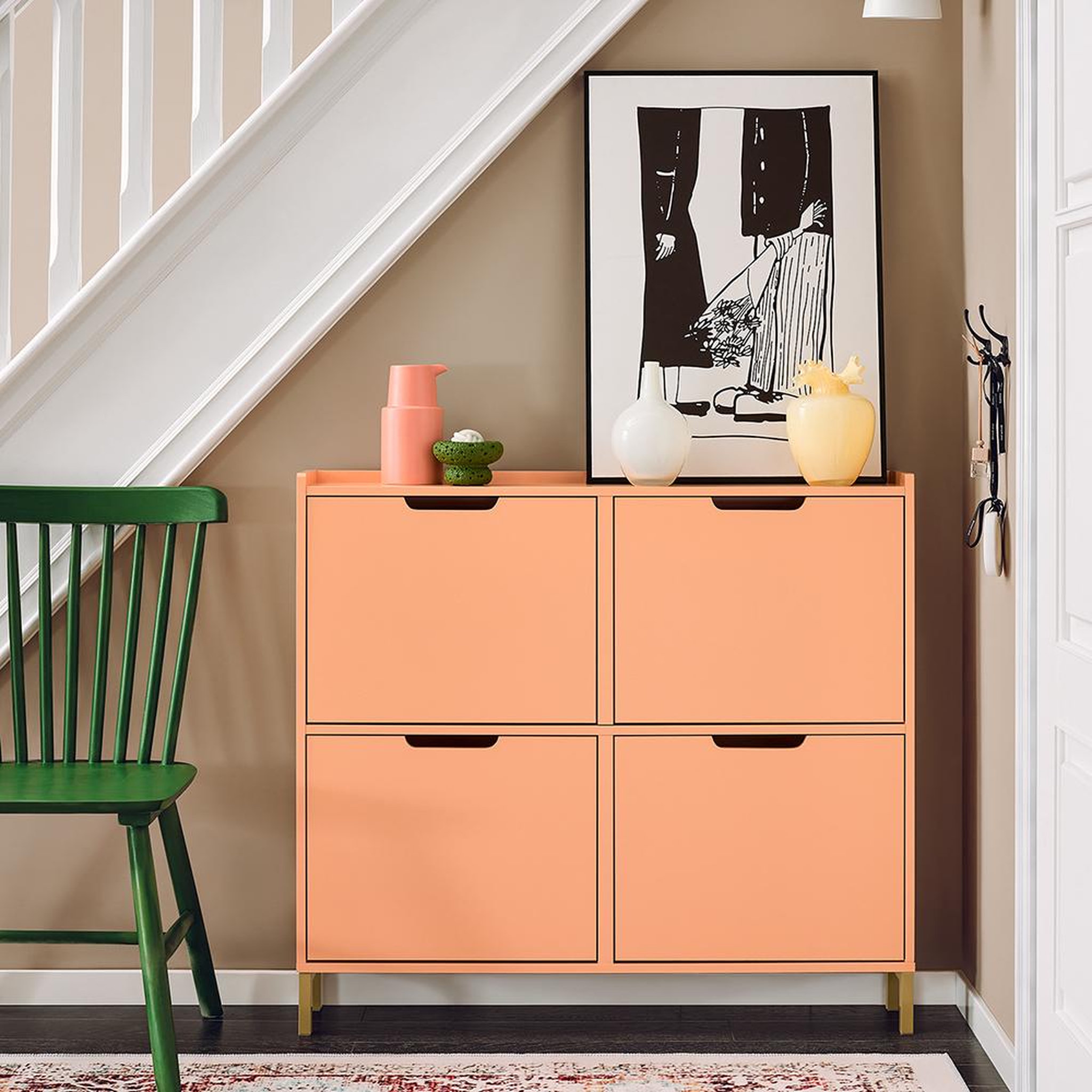 Voir la diapositive 2 : SOBUY SoBuy - Meuble À Chaussures 4 portes - Minimaliste - FSR100