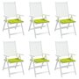 Voir la diapositive 4 : VIDAXL Coussins de chaise de jardin lot de 6 vert vif 50x50x3 cm